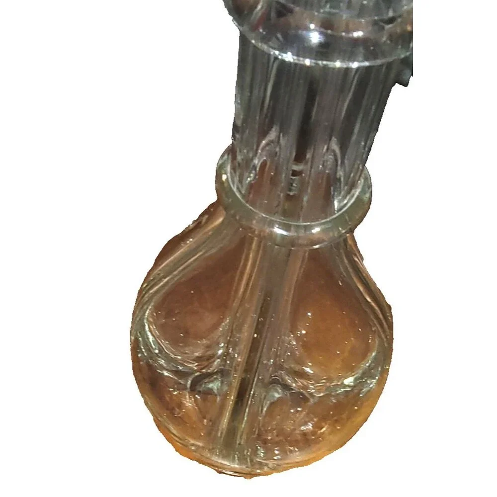 Vintage Hand Blown Glass 4-Chamber Decanter Cruet Liqueurs Made n FRANCE 60s 70s
